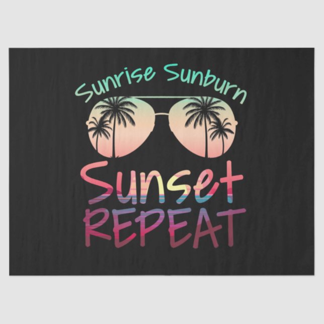 Sunrise Sunburn Sunset Repeat Tissue Paper (Front)