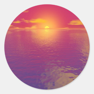 Sunrise Sunset Classic Round Sticker
