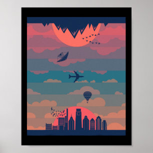 Sunrise Sunset Cycle Of Day And Night Earth 360 Poster