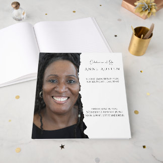 Sunrise & Sunset Foil Funeral Guest Book – 100 Pgs