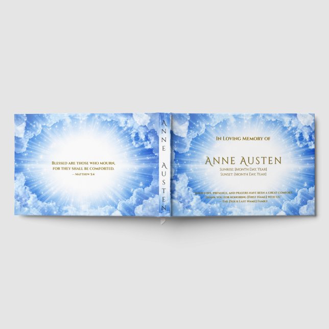 Sunrise & Sunset Funeral Guest Book (Full)