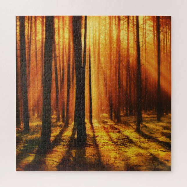 Sunrise Sunset in the Forest Jigsaw Puzzle (Vertical)