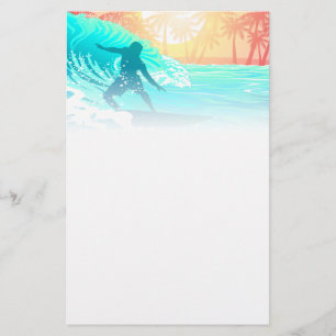 Sunrise Surfer Stationery
