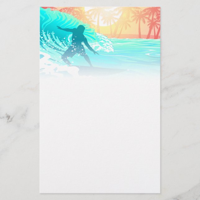 Sunrise Surfer Stationery (Front)