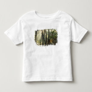 Sunrise through oak and hickory forest, toddler t-shirt