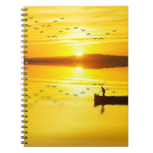 Sunrise Traditional Fishmonger Boat Notebook