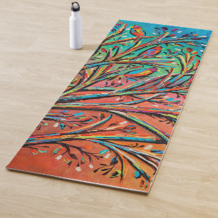 Sunrise Treetop Birds II Yoga Mat