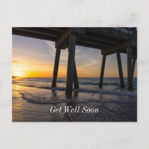 Sunrise Under Pensacola Pier Get Well Postcard