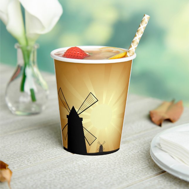 Sunrise Windmills Paper Cups (Creator Uploaded)