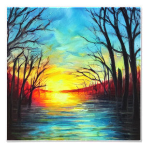 Sunrise Wood Photo Print