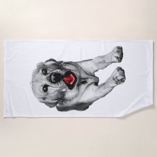 Sunrise Yawn in Red Beach Towel