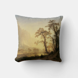 Sunrise, Yosemite Valley by Albert Bierstadt Throw Pillow
