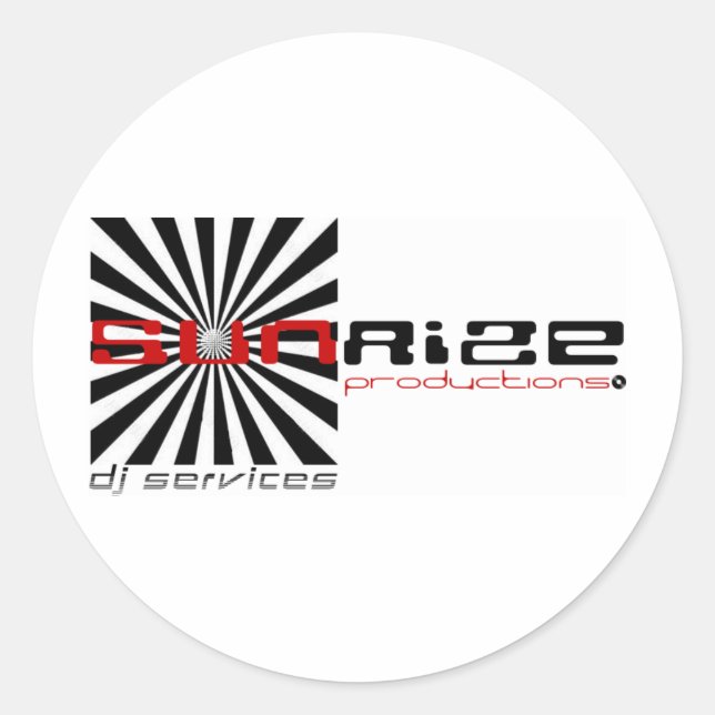 sunrize productions classic round sticker (Front)