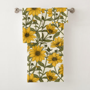 Sunroot, tournesol sauvage sur blanc