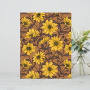 Sunroot, wild sunflower in yellow and  brown