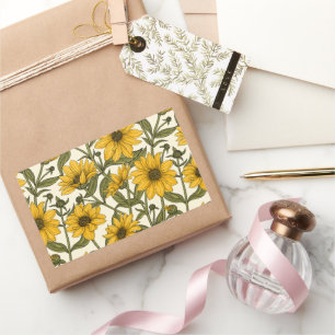 Sunroot, wild sunflower on off white sticker