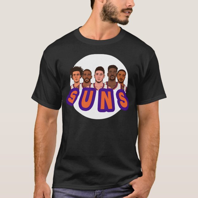 Suns Dbook Booker Cp3 Ayton Cam Johnson Phoenix T-Shirt (Front)