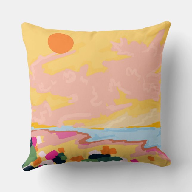 Sun's Embrace Throw Pillow (Back)