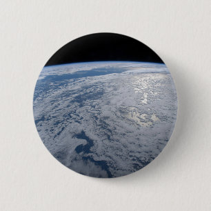 Sun's Glint Beaming On The South Pacific Ocean. 2 Inch Round Button