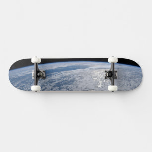 Sun's Glint Beaming On The South Pacific Ocean. Skateboard