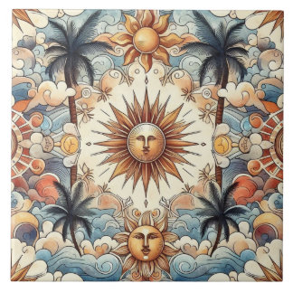 Sun's in Paradise (without border) Tile