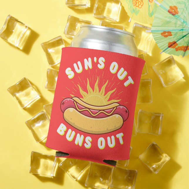 Suns Out Buns Out Summer BBQ Can Cooler (In Situ Summer)