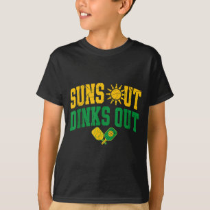 Suns out dinks out pickleball vintage paddle sport T-Shirt