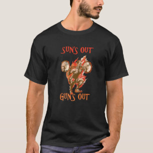 Sun's Out Guns Out Graphic  Bodybuilding Fitness T-Shirt