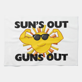 Sun's Out Guns Out Kitchen Towel