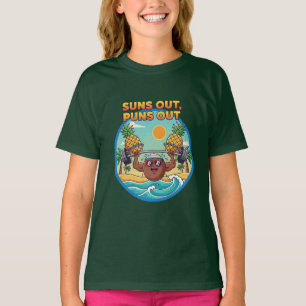 Suns Out Puns Out Beach Badge Funny Summer T-Shirt