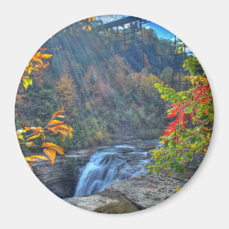 Suns Rays Over The Falls Magnet