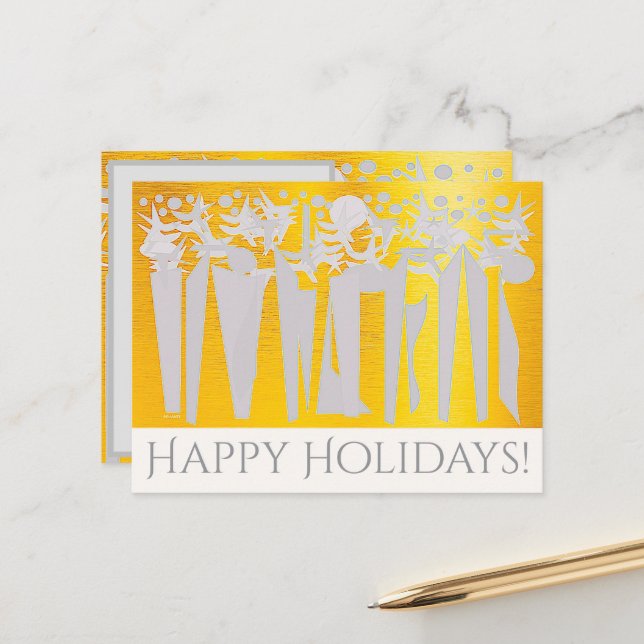 SUNS! SUNSHINE! HOLIDAYS IN CENTRAL PARK! :) HOLIDAY POSTCARD (Front/Back In Situ)