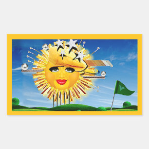 SUNS! SUNSHINE! SUNNY DAY OF GOLF! STICKER