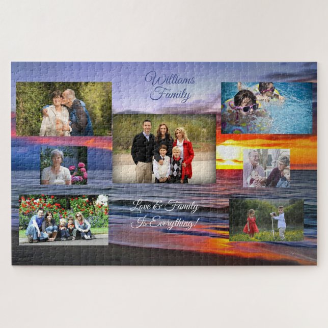 Sunset 1739 Family Collage Jigsaw Puzzle (Horizontal)