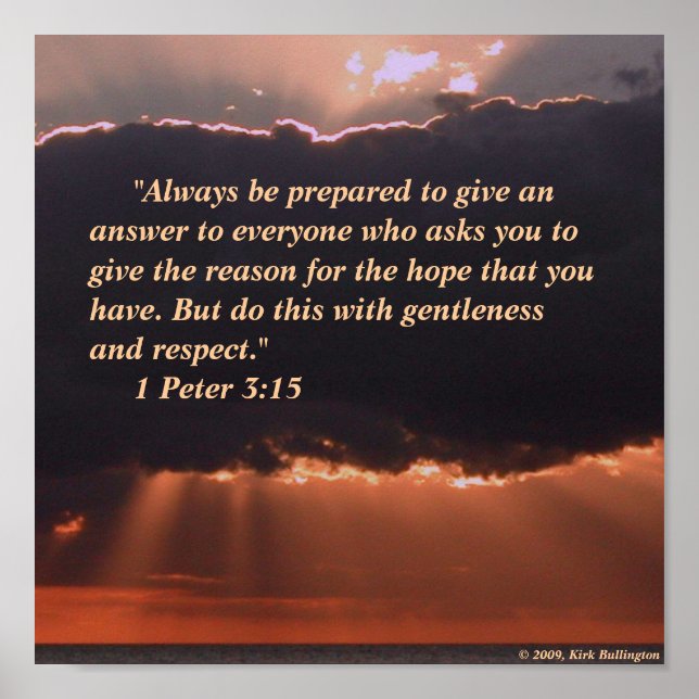 Sunset — 1 Peter 3:15 Poster (Front)
