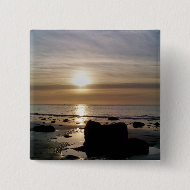 SUNSET 2 INCH SQUARE BUTTON (Front)