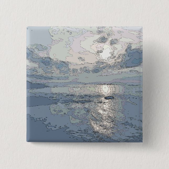 SUNSET 2 INCH SQUARE BUTTON (Front)