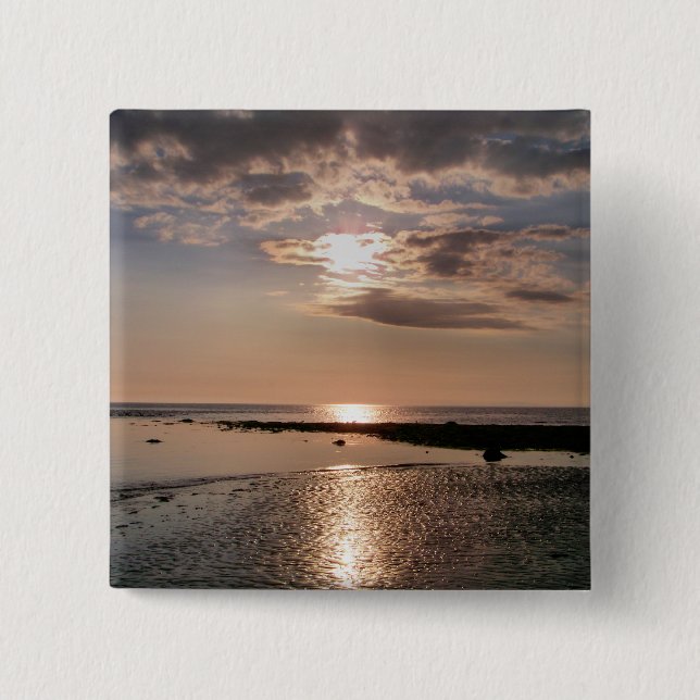 SUNSET 2 INCH SQUARE BUTTON (Front)