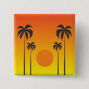 Sunset 2 Inch Square Button