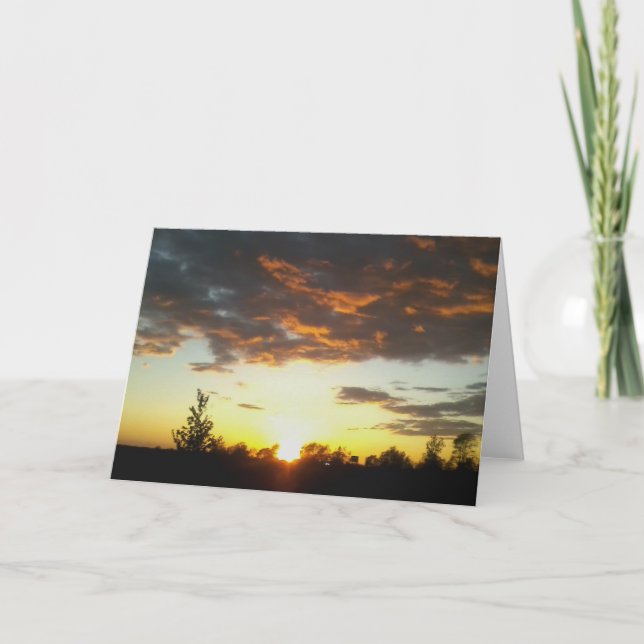 Sunset 3 Greeting Card ... Cell Phone Photo 2016 (Front)