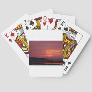sunset 3 playing cards