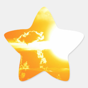 sunset 3 star sticker