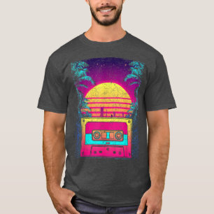 Sunset 80s Music Lover Vaporwave Synthwave Retro C T-Shirt