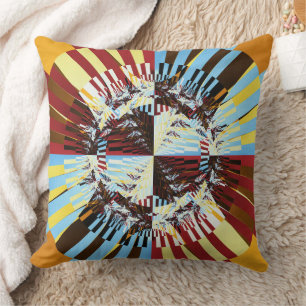 Sunset Abstract Art Throw Pillow