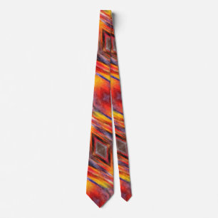 Sunset Abstract Colors 3 Tie