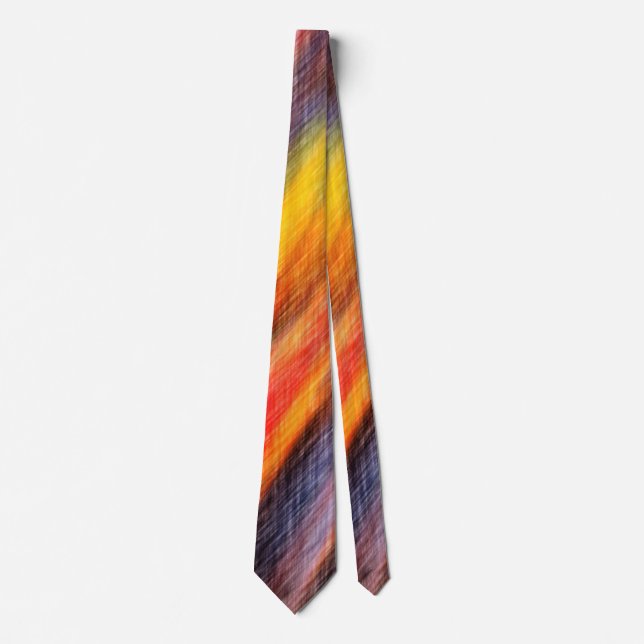 Sunset Abstract Colors Neck Tie (Front)