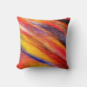 Sunset Abstract Colour Throw Pillow