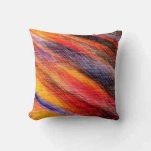 Sunset Abstract Colour Throw Pillow