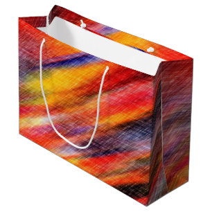 Sunset Abstract Colours 3 Large Gift Bag
