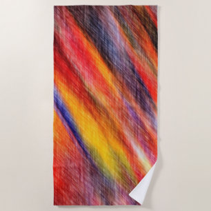 Sunset Abstract Colours Beach Towel Art Colourful